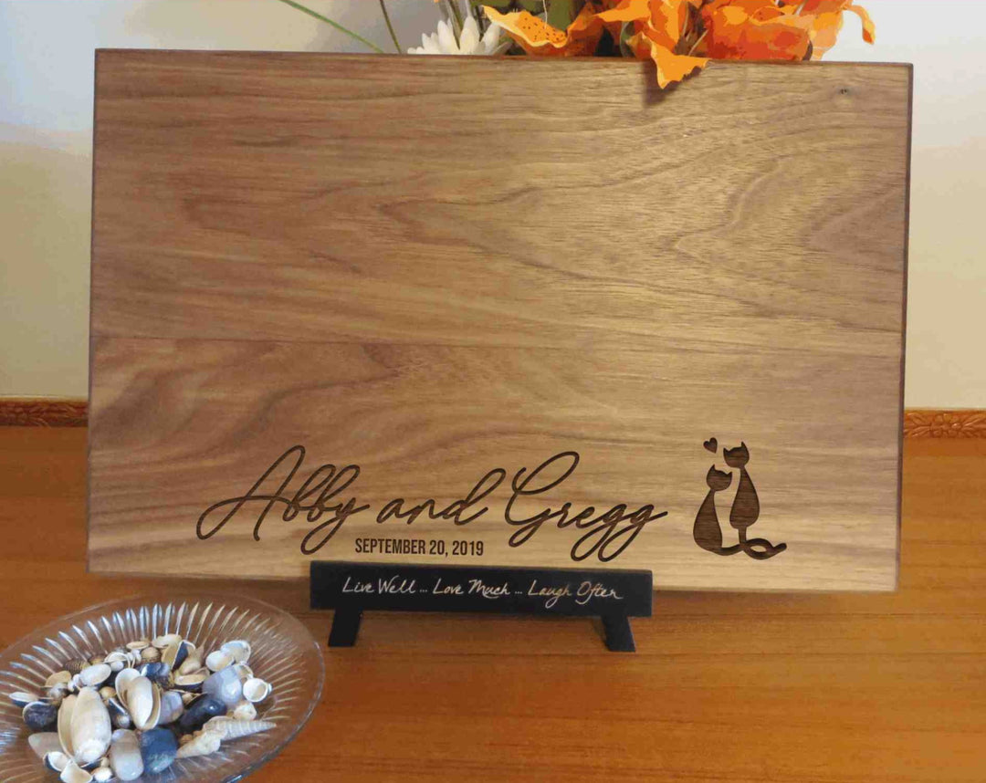Personalized Cutting Board with Cats